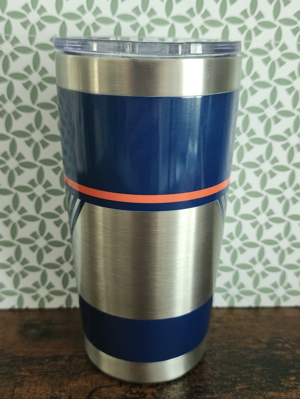 Denver Broncos Stainless Steel Travel Tumbler - Navy & Orange - Picture 3 of 5